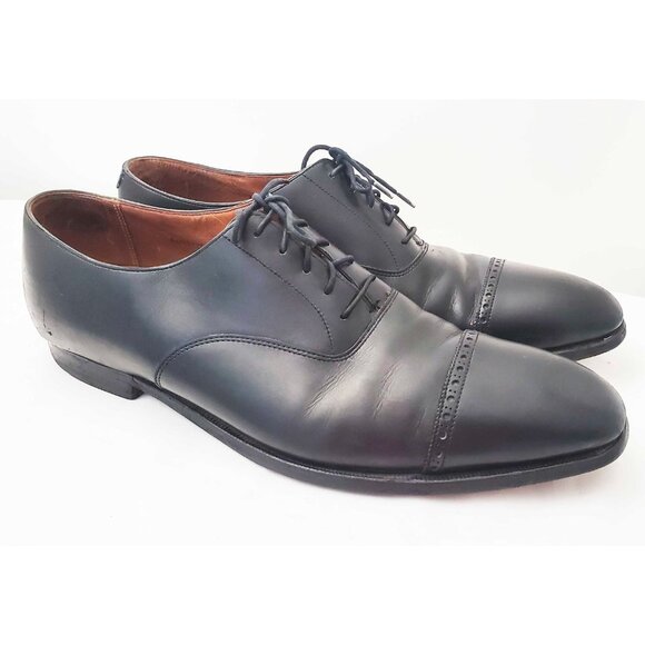 Polo Ralph Lauren Mens Black Lace Up Cap Toe Oxford Shoes 12 D main image 10